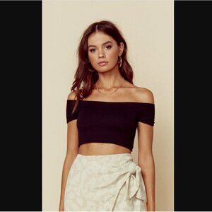 Blue Life Mae Crop Off Shoulder ribbed XXS